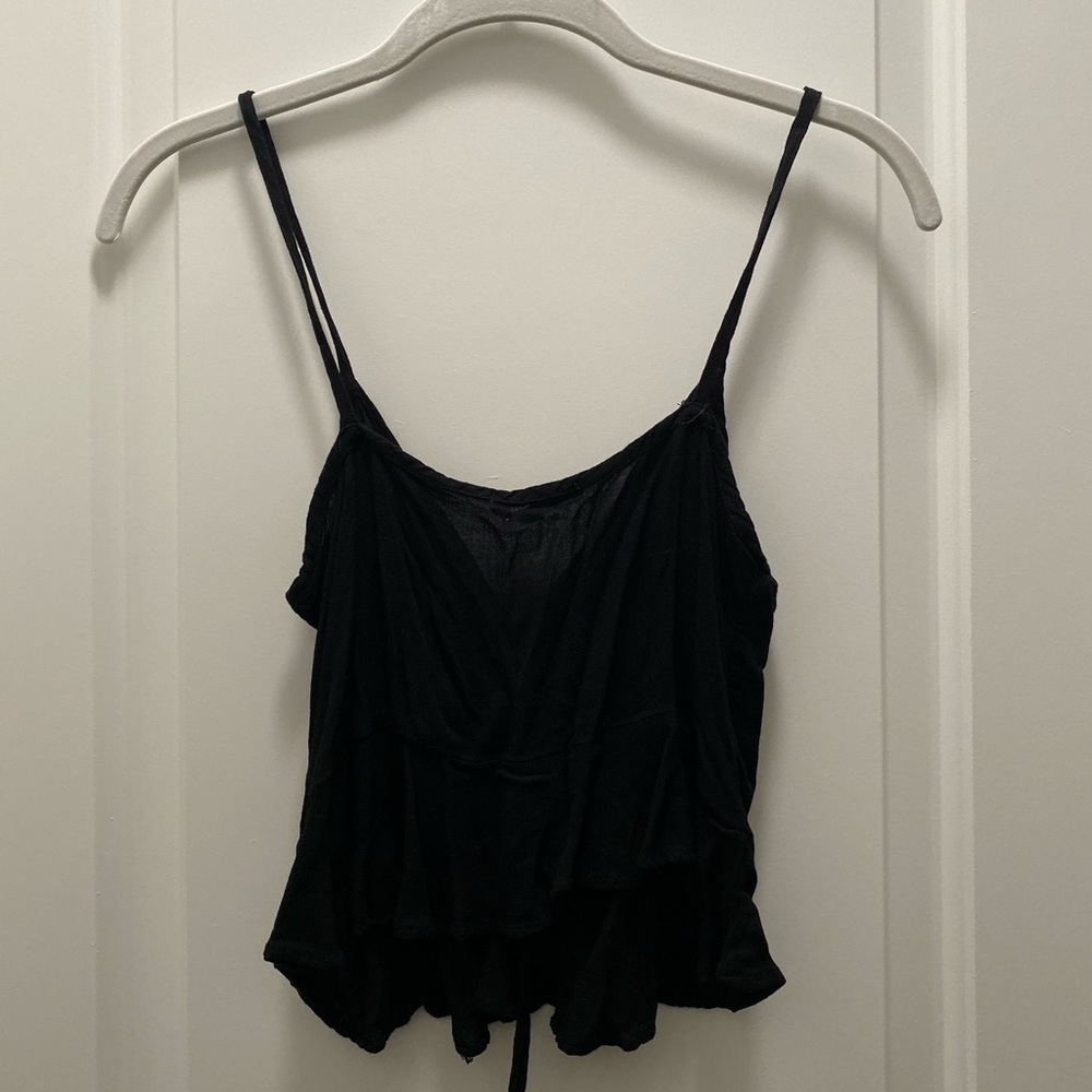 Ruffle Front Crop Top